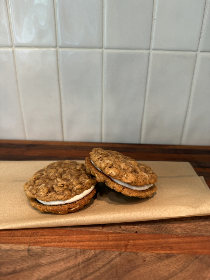 Homemade oatmeal cream pie from the weekend bake